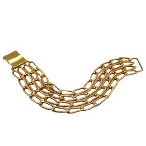 Banana Republic Gold Plated PaperClip Chain Multi Link Bracelet